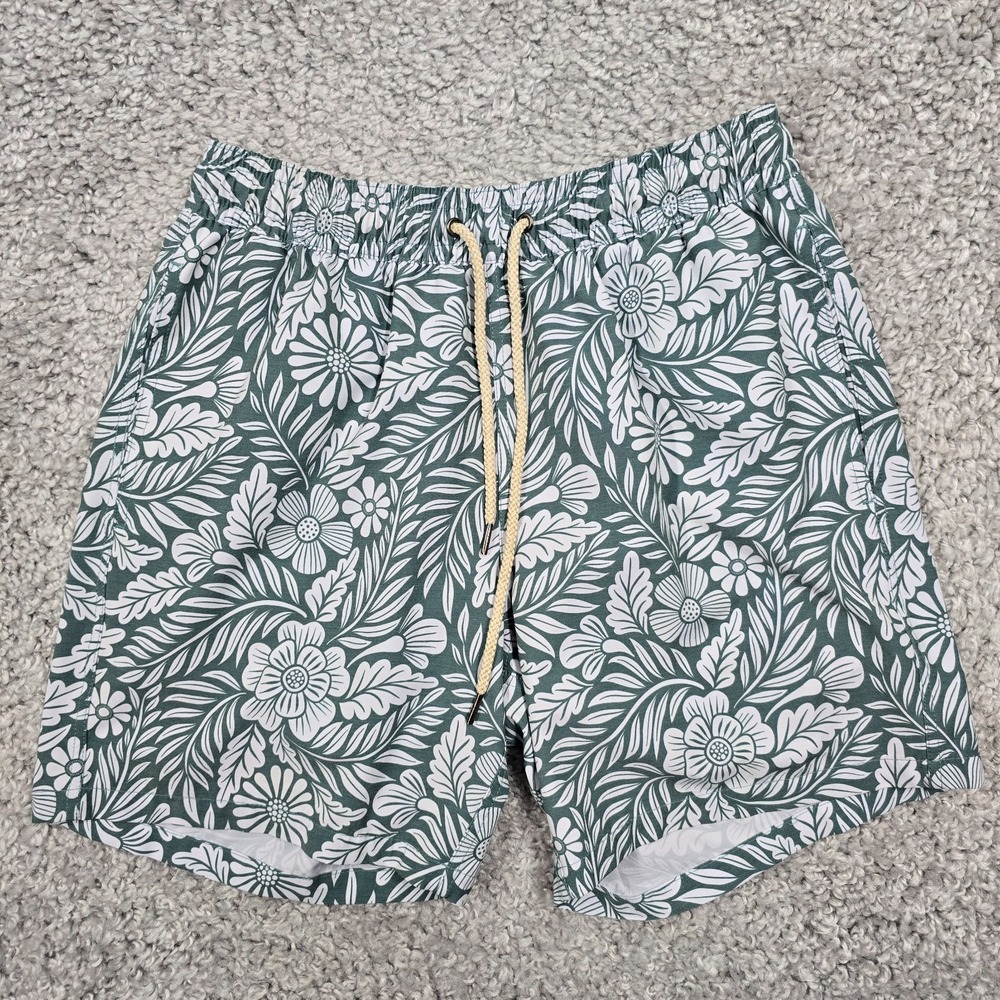 Fair Harbor Men Floral Swim Shorts Size M‎ Drawstring Lined Beach Vacation